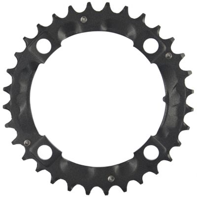 Plato con estampado de MTB FSA - Negro - 4-Bolt, Negro