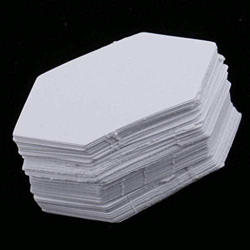 200 plantillas de papel con forma hexagonal para hacer acolchados, patrones de papel para patchwork
