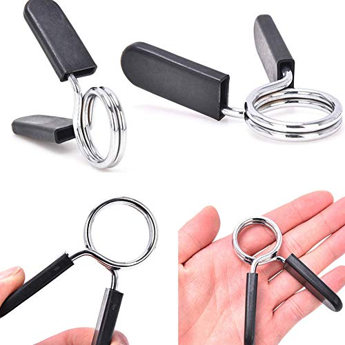 Abrazaderas para mancuerna, 6Pcs Collares de Resorte para mancuerna, Pinza de Resorte para mancuerna, Collares de Clip de Resorte para diámetro de orificio 25 mm,28 mm,30 mm para Barras de mancuerna