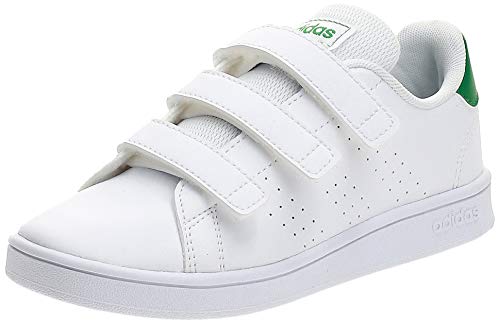 adidas Advantage C, Zapatillas de Tenis Unisex niños, Multicolor Ftwbla Verde Gridos 000, 28 EU