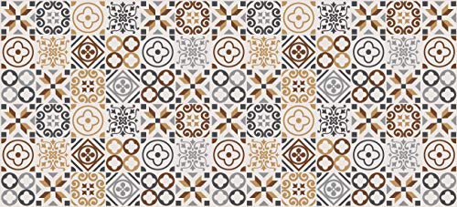 Alfombra VINILICA Estampada Vinilo DE PVC FÁCIL Limpieza Antideslizante Acolchada BALDOSA HIDRÁULICA NALON (55x140cm)
