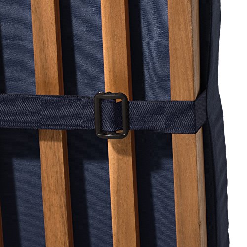 Beautissu Cojín - colchoneta LoftLux DC 175x45x5cm para Tumbona Hamaca de jardín y Playa - Desenfundable - Azul Oscuro