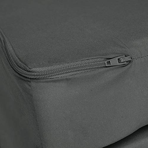 Beautissu Colchón Plegable Campix 60 x 190 x 7 cm - Cómodo y Ahorra Espacio - con Funda de Microfibra - Antracita