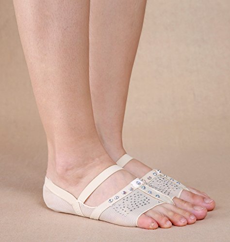 BELLYQUEEN Almohadillas Ballet Protector Pie Zapatillas Danza Cojín de Dedos - Beige XL 39-40