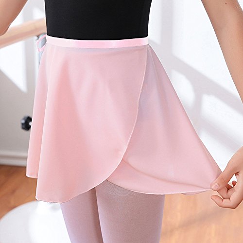Bezioner Falda de Abrigo la Danza de Ballet Gasa con Lazo de la Cintura para Niña Mujer Rosa S