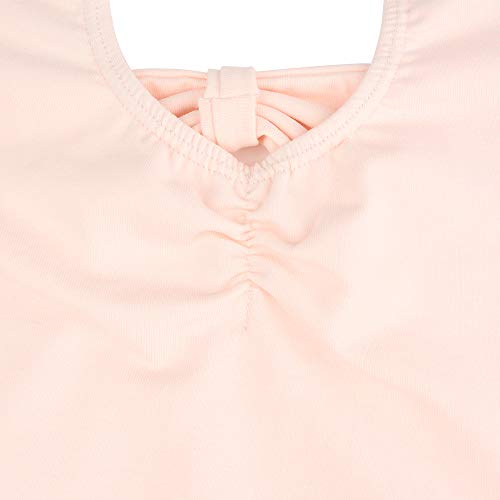 Bezioner Vestido de Ballet Maillot de Danza Gimnasia Leotardo Algodón Body Clásico para Niña (110 (100-110cm,4-5 años), Rosa Manga Larga)