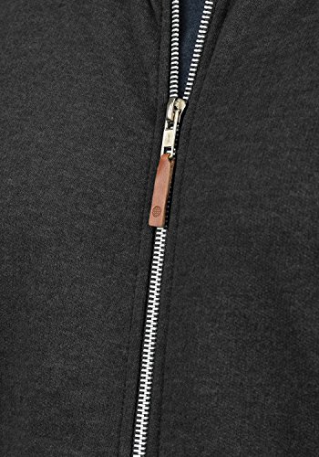 BLEND Alio Chaqueta Sudadera Jersey con Capucha con Cremallera con Forro Polar Suave Al Tacto, tamaño:M, Color:Charcoal (70818)