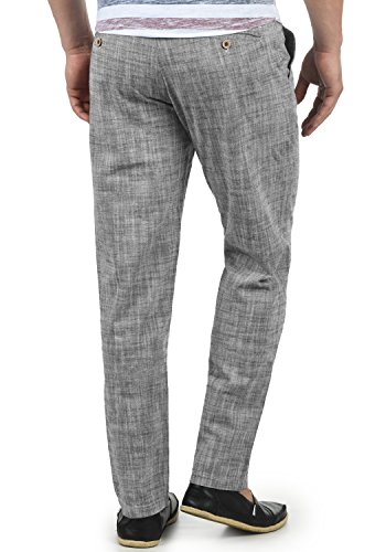 BLEND Bonavo Pantalón De Lino Largo De 100% algodón Regular-Fit, tamaño:M, Color:Black (70155)