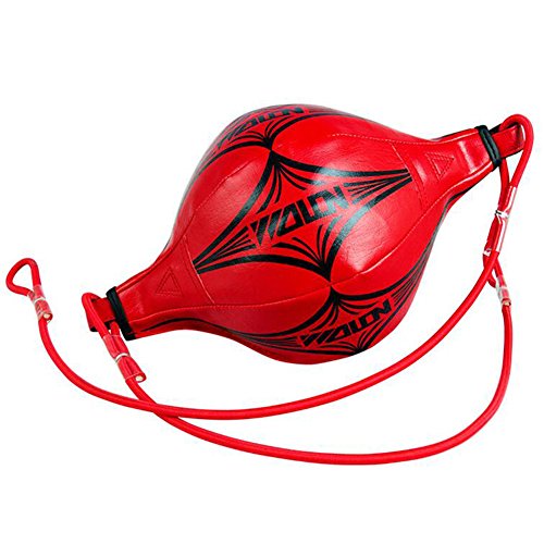 Bola de Boxeo Bola de Entrenamiento de Velocidad de Doble Punta MMA Speed ​​Punch Dodge Bag Equipo de Boxeo Profesional Cuero Body Building Entrenamiento de Fitness Colgando Bolas de Kickboxing