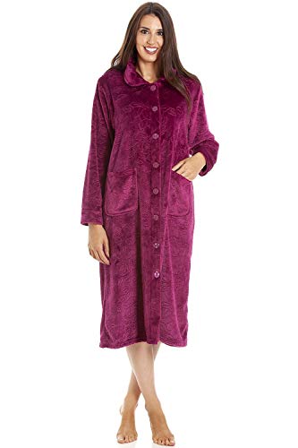 Camille Batas de casa de Varios Botones para Mujer 38/40 Burg