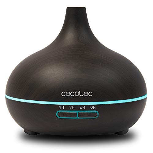 Cecotec Pure Aroma 300 Yin. Humidificador ultrasónico y difusor de Aroma 300 ml. Temporizador hasta 10 Horas. 7 Colores led. Función aromaterapia. Ultrasilencioso.