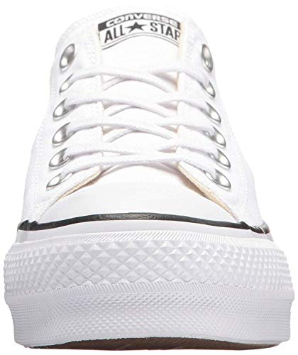 Converse Chuck Taylor CTAS Lift Ox Canvas, Zapatillas para Mujer, Blanco (White/Black/White 102), 36 EU