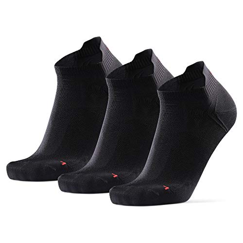 DANISH ENDURANCE Calcetines de Deporte Low Cut Pack de 3 (Negro, EU 39-42)