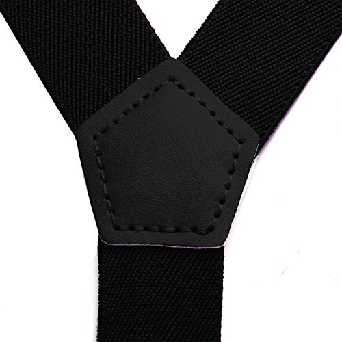 DonDon niños tirantes negro 2 cm estrecho longitud ajustable para una altura de 80 cm a 110 cm o sea 1-5 años