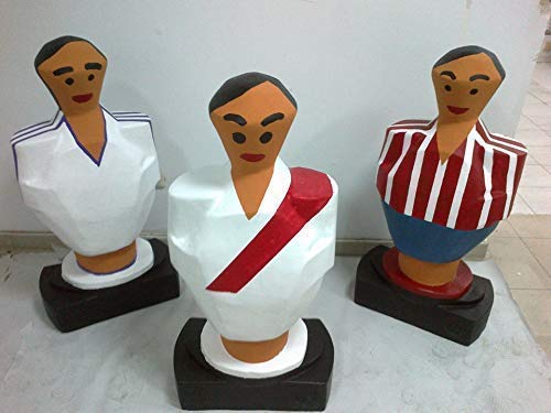 escultura Real Sporting de Gijón mas de un metro de altura muñeco futbolin gigante