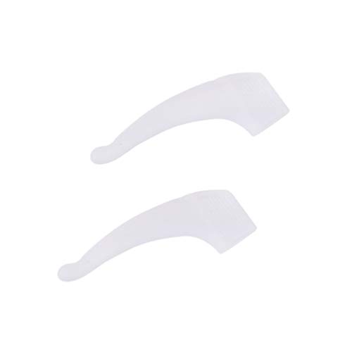 EXCEART 1 par de Anteojos Agarre para La Oreja Soporte Antideslizante Suave Gancho para La Oreja de Silicona Ojo de Vidrio Puntas de Las Patillas Retenedor de La Manga para Gafas Gafas de Sol (Blanco)