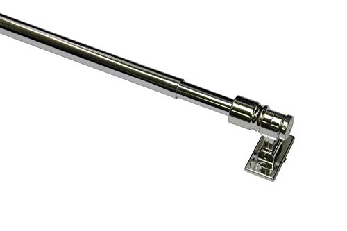 GARDINIA Barra para casa California (extensible: 75-135 cm, diámetro: 12 mm, metal/plástico, cromada)