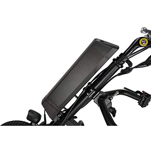 GMtes Silla de Ruedas eléctrica handcycle adjuntos en Silla de Ruedas, Terapia de rehabilitación eléctrico Kit de conversión de Silla de Ruedas con la luz Delantera,11.6Ah