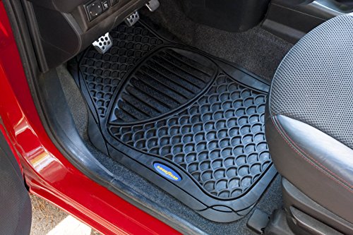 Goodyear GOD9020 Alfombra de Goma, 4 Piezas, Negro