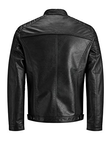 Jack & Jones Jcorocky Jacket Noos Chaqueta, Negro (Black Pattern: PU), Large para Hombre