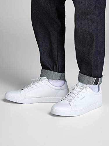 JACK & JONES Jfwtrent PU 19 Noos, Zapatillas Hombre, Blanco (Bright White Bright White), 43 EU