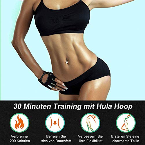 JINQI 95 Cm De Diámetro para Adultos Fitness Hula Hoop Yoga Masaje Aro De Espuma 8 Segmentos Anillo De Gimnasia Extraíble para Principiantes Equipo De Ejercicio De Empalme Adelgazante