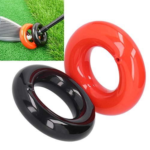 Keenso Anillo De Pesas para Swing De Golf,Negro Y Rojo,Anillo De Pesaje Redondo para Palos De Golf,Accesorios De Entrenamiento De Swing De Potencia De Peso,para PráCtica De Entrenamiento De Calent