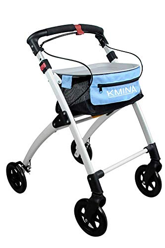 KMINA - Andadores ancianos plegable, Andadores adultos, Andadores ancianos con frenos, Andadores para mayores, PRO Azul