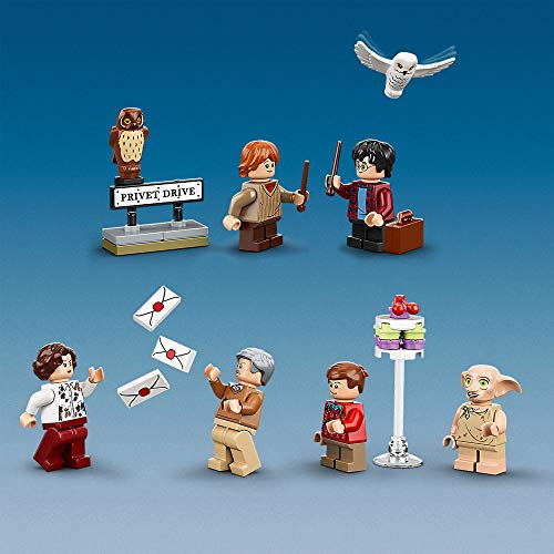 LEGO Harry Potter Número 4 de Privet Drive Set con Ford Anglia, Figura de Dobby y Familia Dursley, Multicolor (75968)