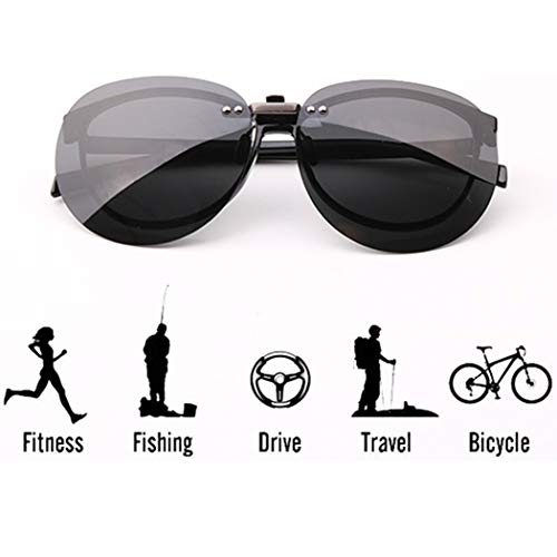 LOHO Polarizado Clip Unisex en Gafas de Sol para Anteojos Recetados-UV400 para Carreras, Conducción, Golf, y Mucho Más Deportes Exteriores