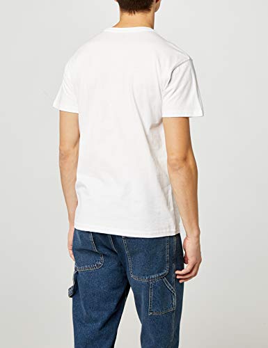 Lower East Camiseta Manga Corta Hombre, Pack de 5, Blanco, L