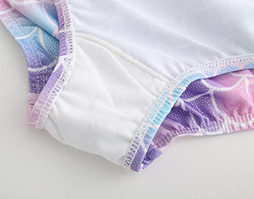 Maillot Ballet Niña Manga Corta Maillot Gimnasia Ritmica Leotardo de Gimnasia Clásico Elástico Body de Danza Baile Malla Ropa de Ballet