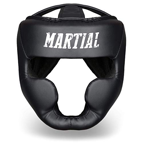 Martial Casco con Alta absorción de Impactos. Protección Facial con Visibilidad Ideal y Baja acumulación de Sudor. Casco de Boxeo para Artes Marciales, MMA, Boxeo, Kickboxing y Sparring.