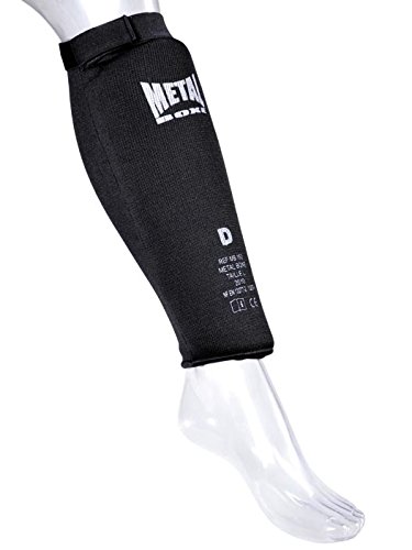 METAL BOXE MB152 - Espinilleras de Boxeo, Color Negro, Talla M