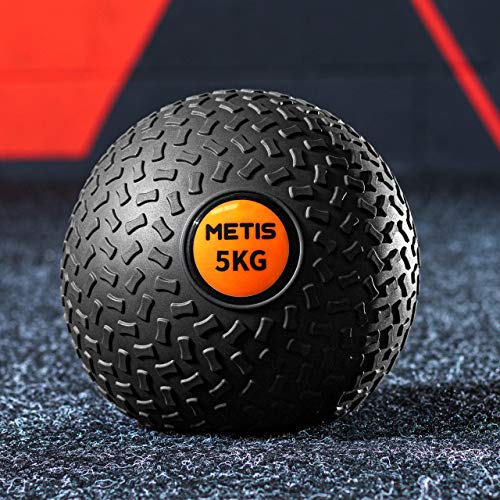 METIS Slam Ball Balones Lastrados 3kg – 20kg | Balones Medicinales de Bajo Rebote para Entrenamiento de Fuerza Central y Musculación | Balón de Fitness para Gimnasio en Casa (20 KG)