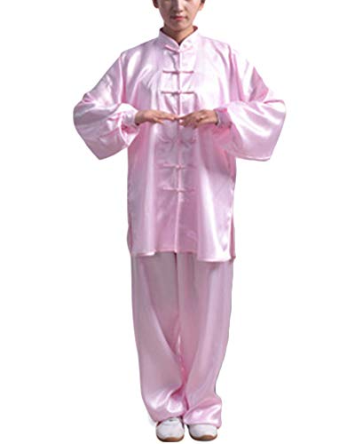Mujer Artes Marciales Seda del Imitación Tai Chi Kung Fu Uniforme Manga Larga Ropa Wushu Traje