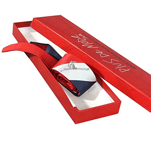 Neckchiefs Hombres Tie Ski Series Tridimensional Esquí Atletas Marca Moda Hombre Regalo de los Hombres en Caja Lazo