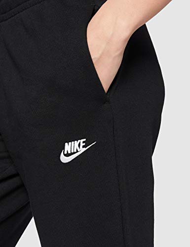 NIKE W NSW Essntl Pant Reg FLC Sport Trousers, Mujer, Black/(White), L