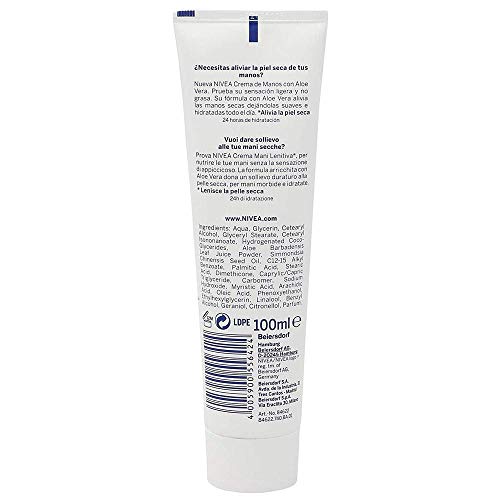 NIVEA crema de manos calmante alos vera tubo 100 ml