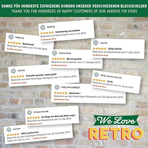 Nostalgic-Art Cartel de Chapa Retro Gin Tonic – Idea de Regalo como Accesorio de Bar, metálico, Diseño Vintage para decoración Pared, 15 x 20 cm