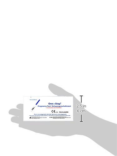 One Step - Pack de 5 pruebas de embarazo 10 mIU/ml - Envío discreto - Ancho de tira a escoger (Tira ancha)