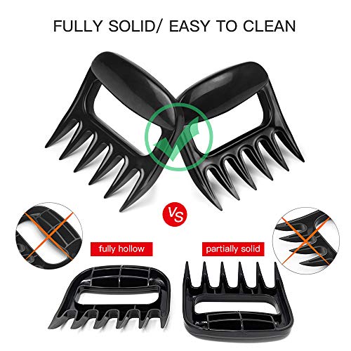 Opaceluuk Garras de Oso para BBQ para Cerdo Desmenuzado, Garras de Trituradora de Carnepara BBQ, Parrilla Ahumador Carne De Oso Garras De Pata, Accesorios para Parrillas para BBQ Ahumados.