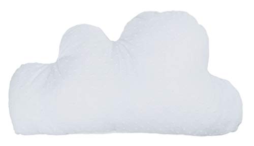 Pack 2 de Cojines con Nombre Bordado: Luna y Nube (Plumeti Blanco)