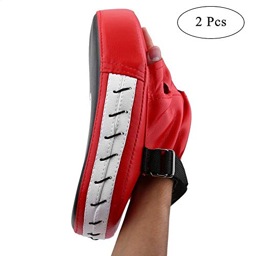 Patas de Oso - 2uds Almohadilla de Entrenamiento de Boxeo Punch Mitt Pads Martial MMA Karate Muay Thai Kicking Cojín PU Cuero
