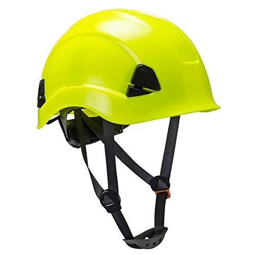 Portwest PS53 - Casco resistente para trabajo en altura, Amarillo, 52 - 63 cm