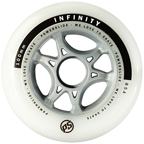 Powerslide 905222 Infinity II - Ruedas para Patines (90 mm, 4 Unidades), Color Blanco