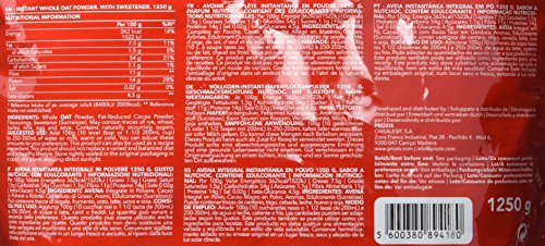 Prozis Oatmeal - Cereales Repletos de Proteínas, Hidratos de Carbono de Alta Calidad y Fibras Saciantes - Sabor NutChoc - 1250 g