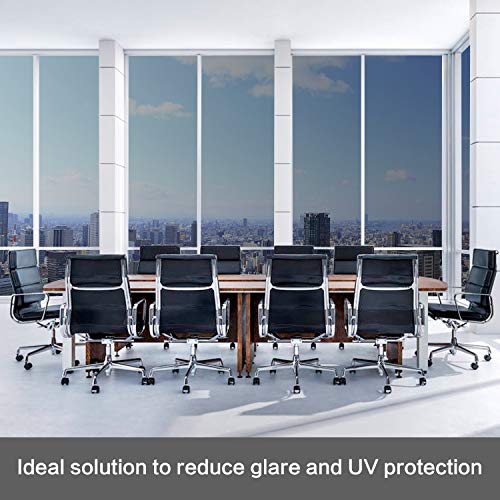 rabbitgoo Vinilo Cristal Ventana Película de Espejo Unidireccional Lámina Electricidad Estatica Protector Solar Privacidad Deorativos Adhesiva Anti 85% Calor y 99% UV para Hogar Oficina 76x400CM