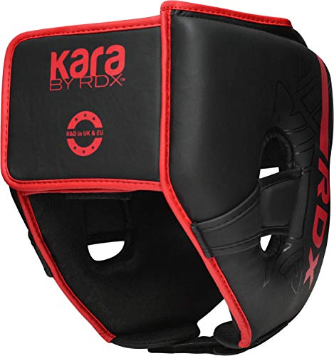 RDX Cascos Boxeo Helmet MMA para Entrenamiento y Muay Thai, Maya Hide Cuero Kara Head Guard, Ideal para Grappling, Sparring, Artes Marciales Kickboxing, Karate, BJJ, Taekwondo
