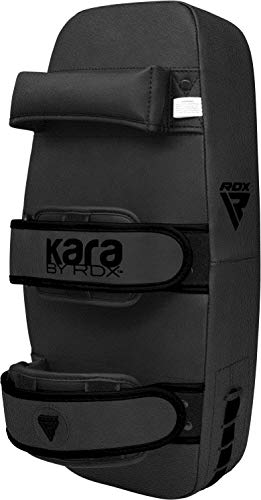RDX Escudo Artes Marciales Curvo Kickboxing, Muay Thai con Empuñadura Sólida, Maya Hide Leather Kara Escudo de Boxeo para Entrenamiento, Taekwondo Almohadilla, Deportes de Combate Puñetazos